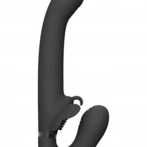VIVE Satu Pulzační a vibrační strap-on - černý