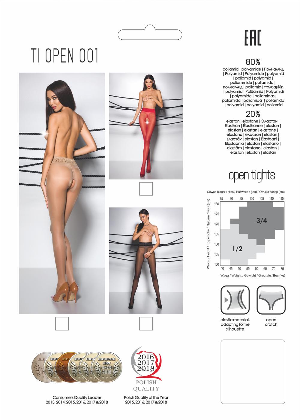 Passion TIOPEN punčochy 001 červené (20DEN) - Obrázek 3