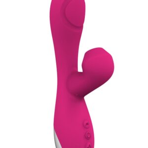 Romant Flap vibrátor rabbit s poklepem a tlakovým stimulátorem na klitoris růžový