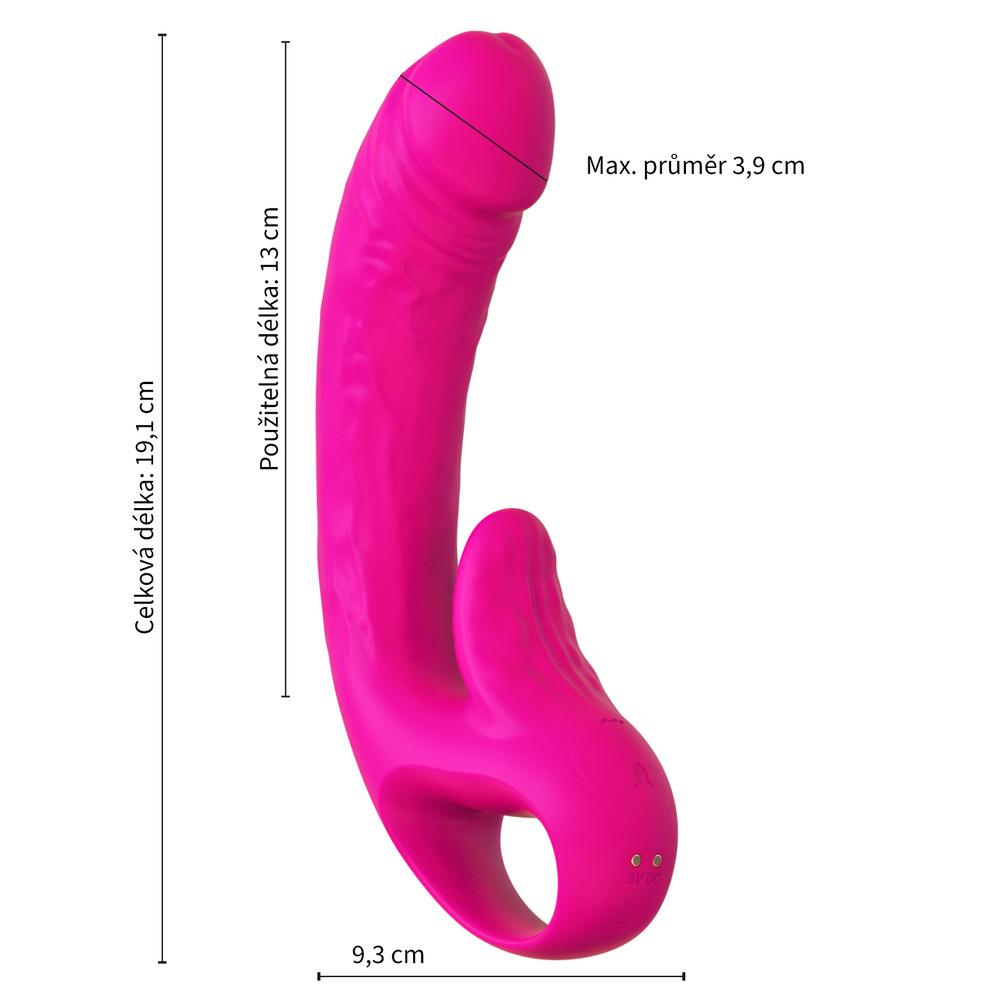 Romant Bella vibrátor na G bod a klitoris růžový - Obrázek 3
