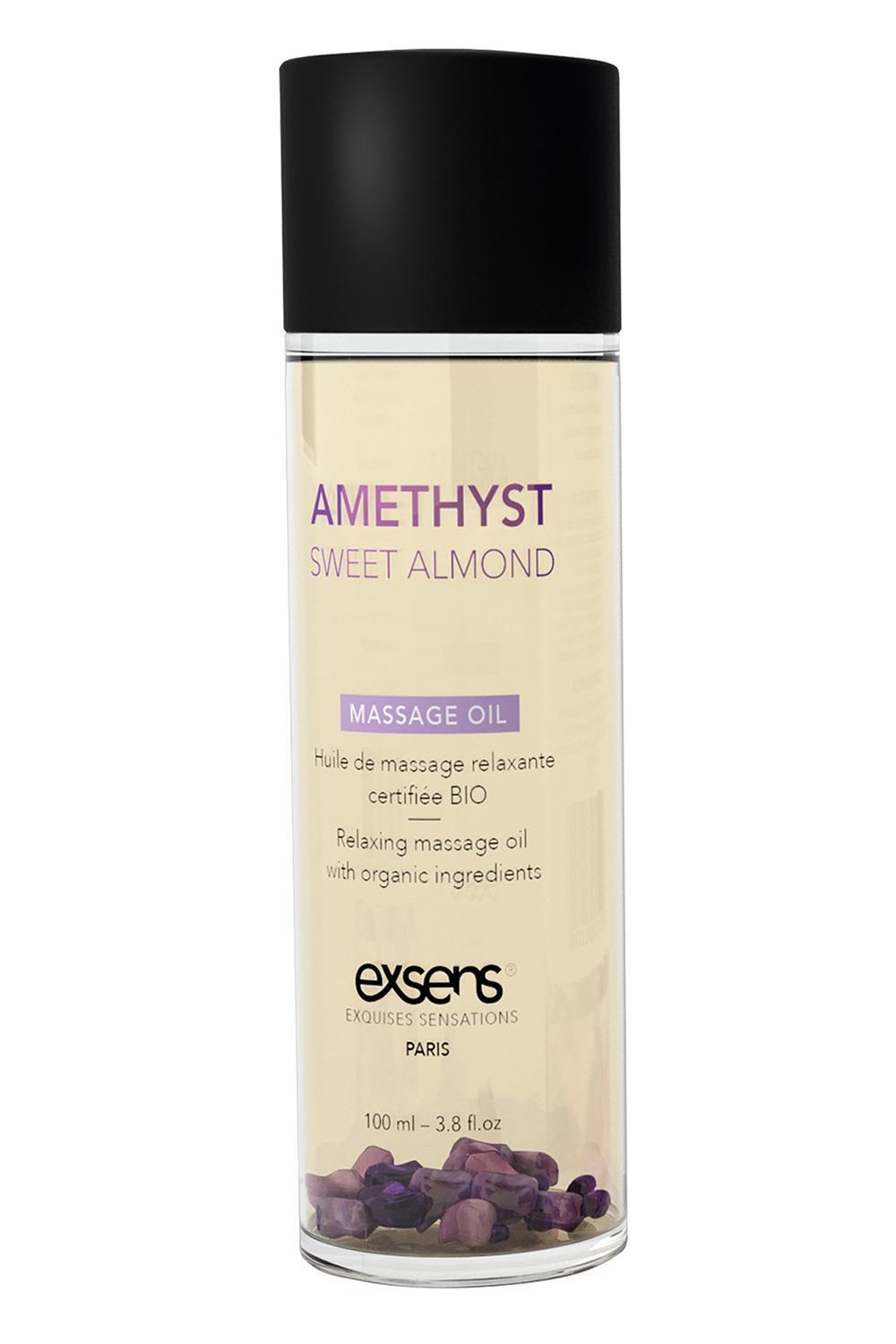exsens Organic masážní olej - Amethyst sweet almond 100 ml - Obrázek 2