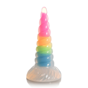 XR Brands dildo UniGlow - Glow-in-the-Dark Rainbow