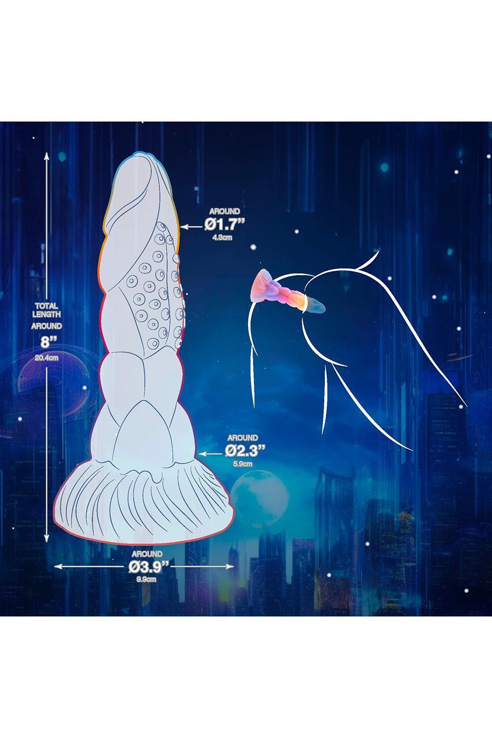 NMC no.419 Monster dildo Bad Bubblez Glow In The Dark - Obrázek 3