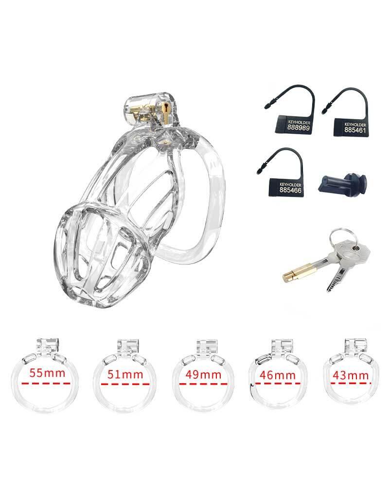 P-CAGE PC08 Klec na penis M - transparentní - Obrázek 2