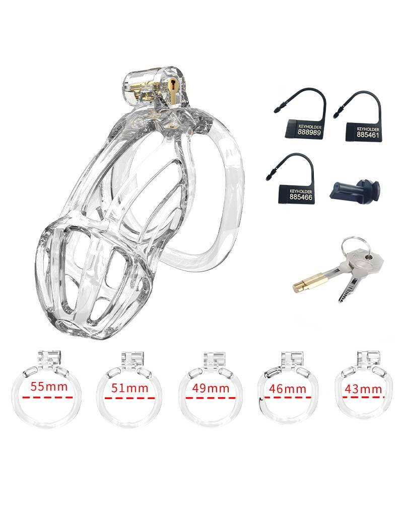 P-CAGE PC08 Klec na penis L - transparentní - Obrázek 2