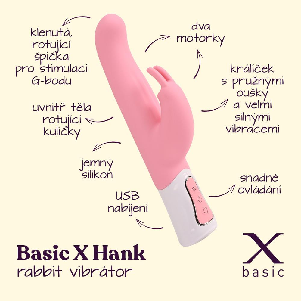 BASIC X Hank rabbit vibrátor - Obrázek 2