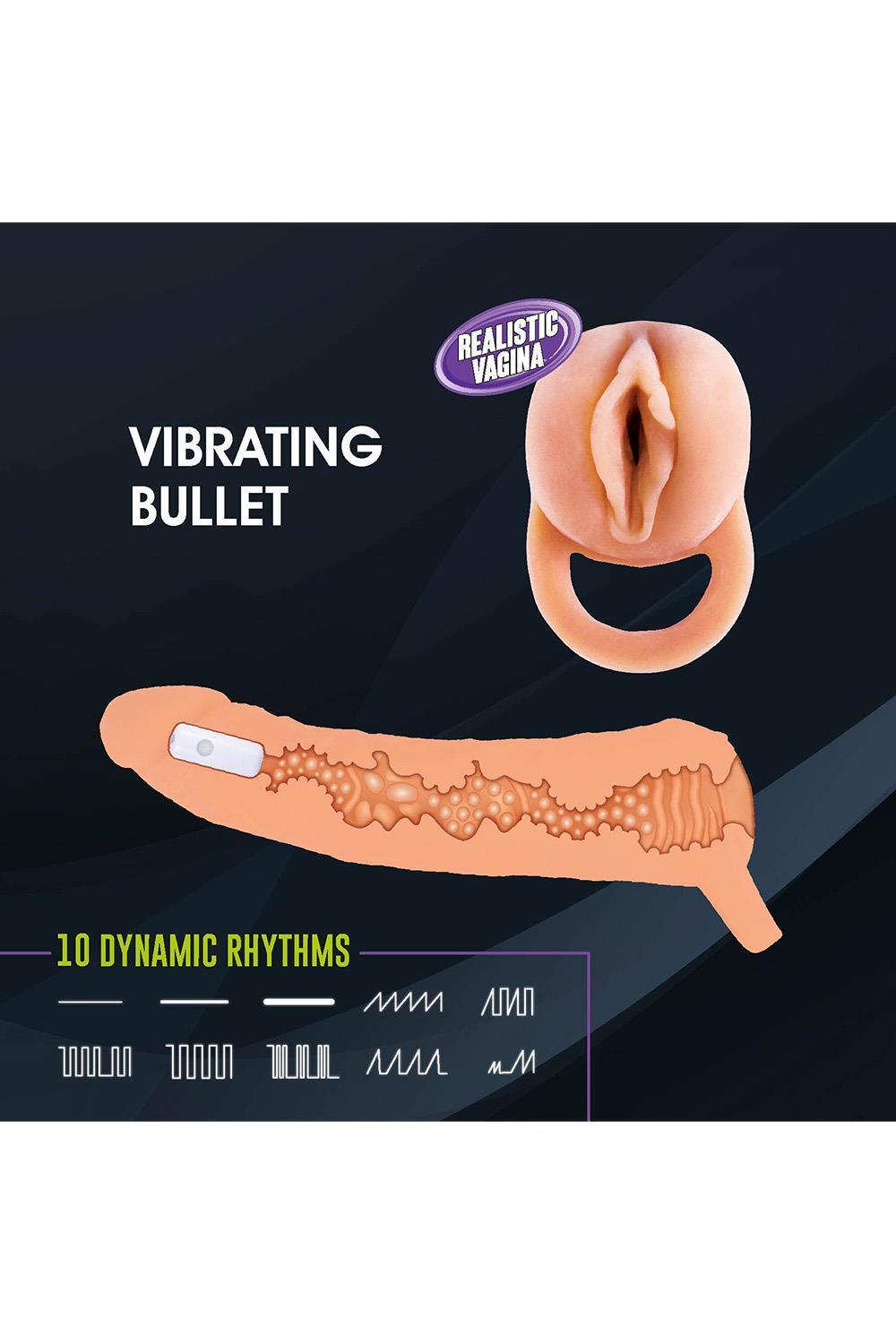 NMC Extendor 2v1 vibrační návlek na penis a masturbátor 23 cm - Obrázek 3