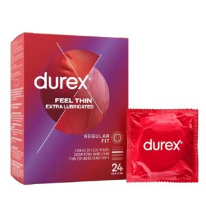 Durex kondomy Feel Thin Extra Lubricated 24 ks
