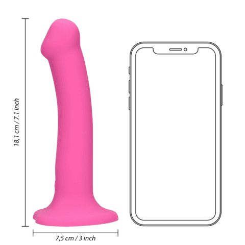 Loveline Non-Phallic vibrační dildo M - růžové - Obrázek 3
