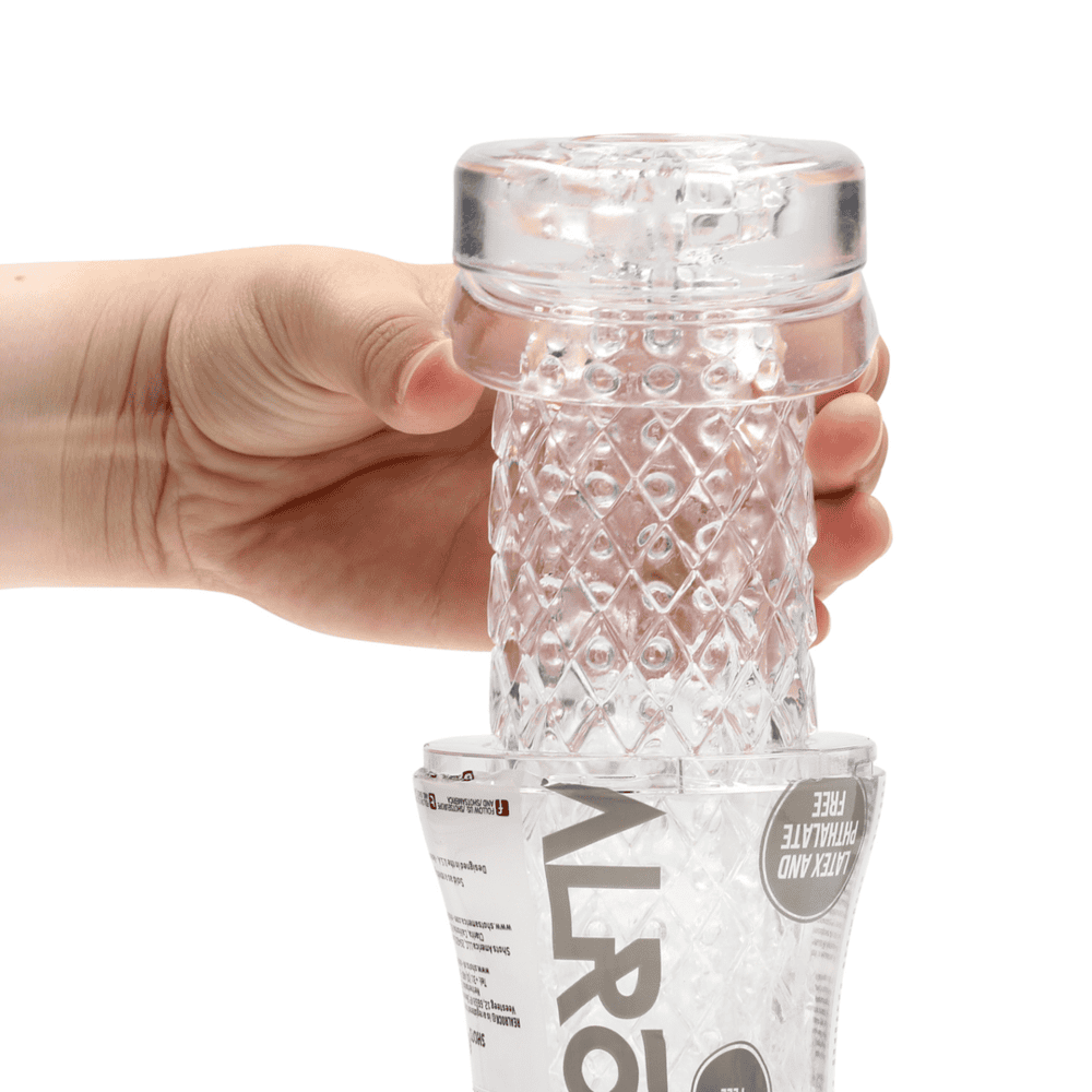 RealRock Easy Rider Textured masturbátor - transparentní - Obrázek 3