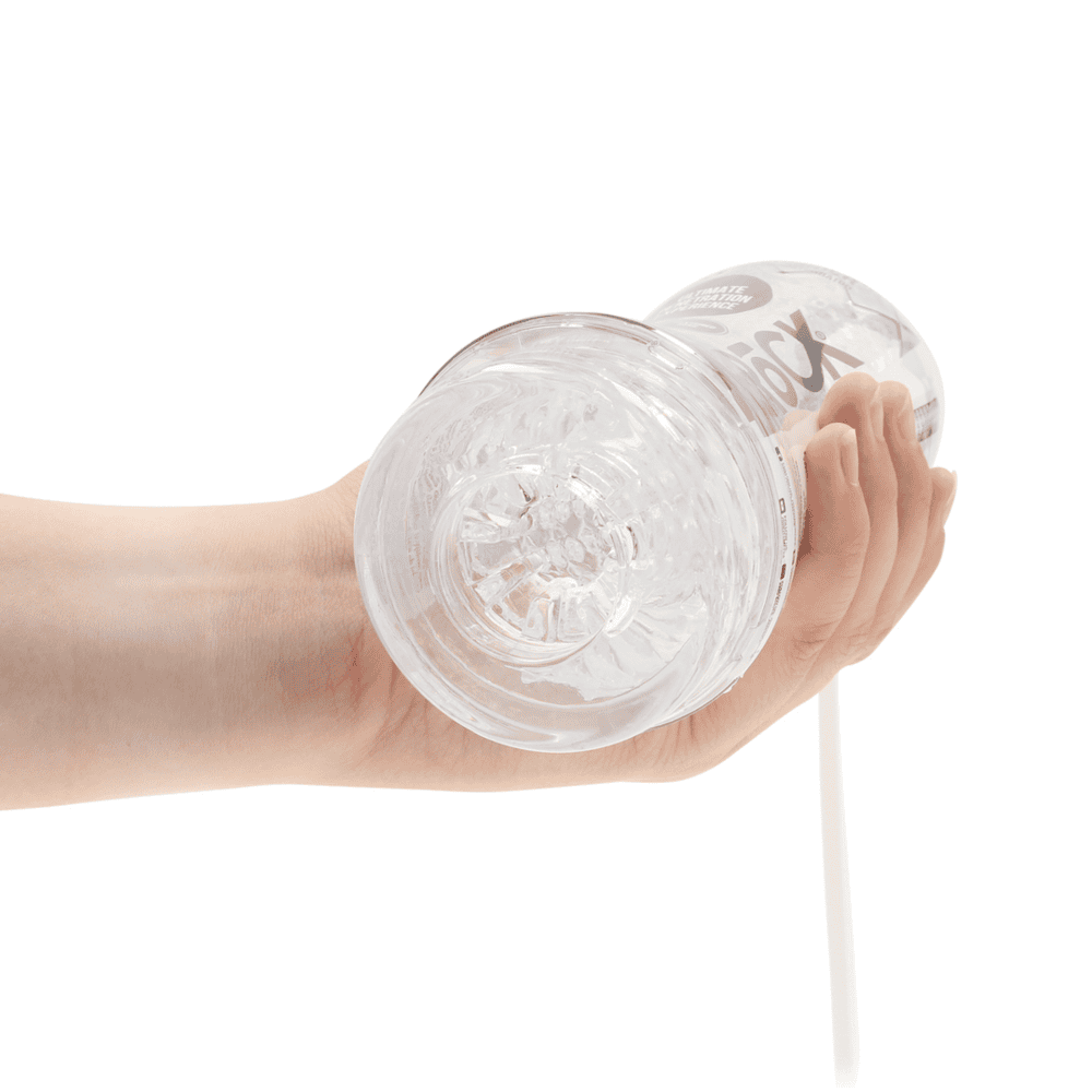 RealRock Easy Rider Textured masturbátor - transparentní - Obrázek 2