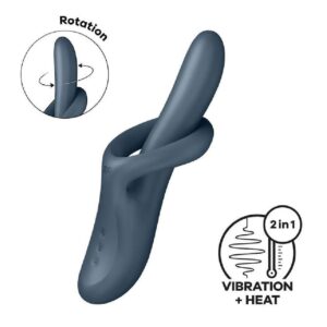 Satisfyer Heat Flex 4 rabbit vibrátor - šedý