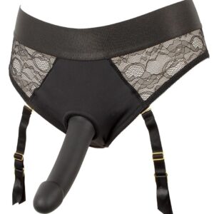 Strap-on set kalhotky a dildo - černý