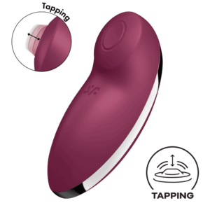 Satisfyer Tap & Climax 2 stimulátor klitorisu - vínový