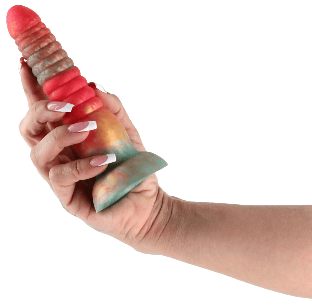 Colours Stacked dildo 16 cm - červená/zlatá - Obrázek 2