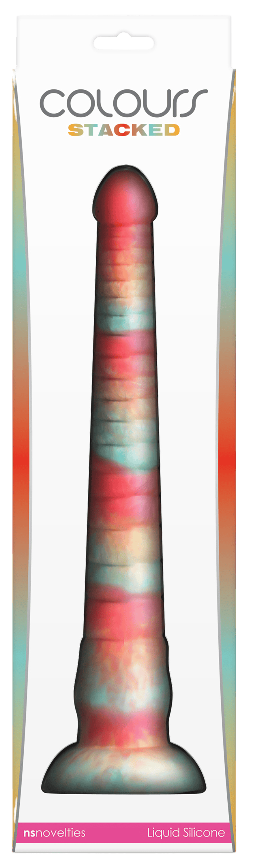 Colours Stacked dildo 30,5 cm - červená/zlatá - Obrázek 3