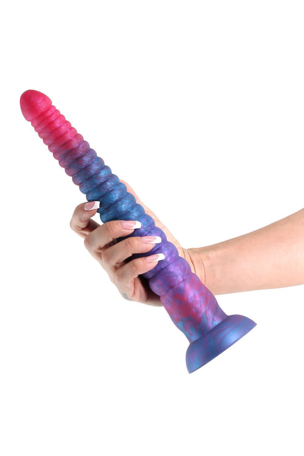 Colours Stacked dildo 30,5 cm - růžová/modrá - Obrázek 2