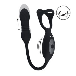 Levelz Vibrating and Thrusting stimulátor prostaty a perinea s erekčním kroužkem